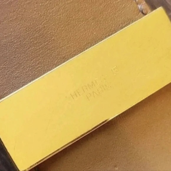 Hermés Collier de Chien Yellow Gold Plated Studded Leather Adjustable Bracelet - Picture 7 of 15